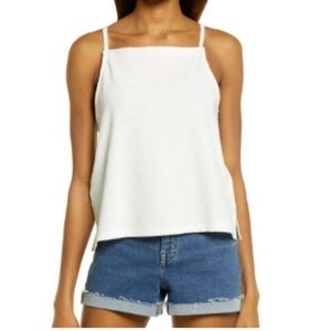 MADEWELL‎ NWT Seersucker Apron Tank White